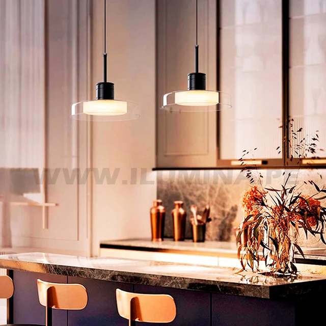 LÁMPARA COLGANTE LED DE VIDRIO TRICOLOR ARENE - Image 7