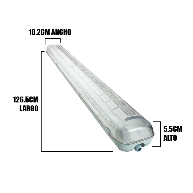 LUMINARIA HERMÉTICA TIPO INDIKO LED 1.20M OSRAM 02LUCES - SIN FOCOS - Image 5