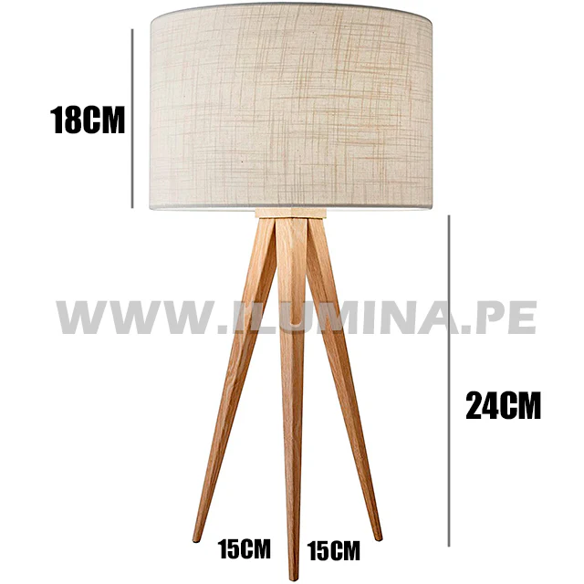 LÁMPARA DE MESA TRIPODE DE MADERA GERTRUDES - Image 4