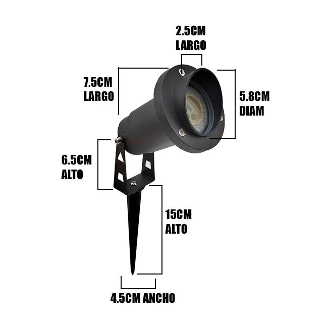 LUMINARIA ESTACA PARA JARDÍN EMILIA GU10 ORIENTABLE - Image 3