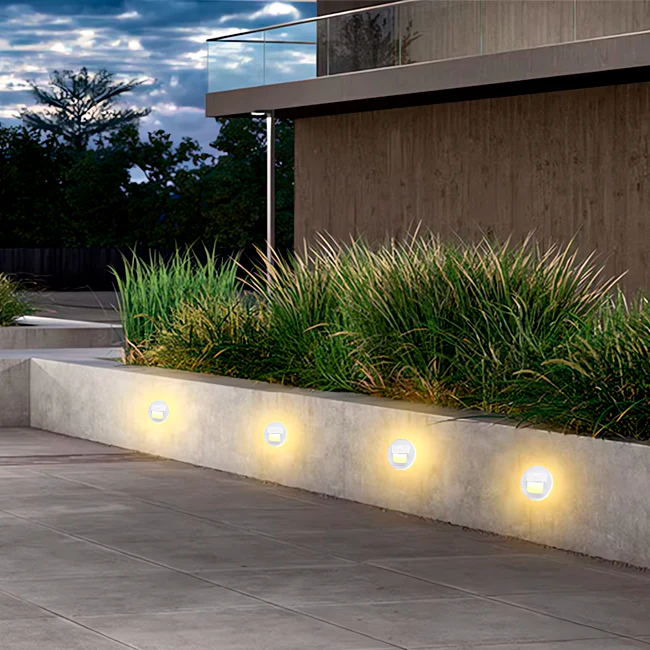 SPOT LUZ GUÍA DE PASO FLAVIA LED ASIMÉTRICO 3W CIRCULAR BLANCO CON SENSOR DE MOVIMIENTO LUZ CÁLIDA - Image 10