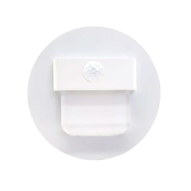 SPOT LUZ GUÍA DE PASO FLAVIA LED ASIMÉTRICO 3W CIRCULAR BLANCO CON SENSOR DE MOVIMIENTO LUZ CÁLIDA - Image 11