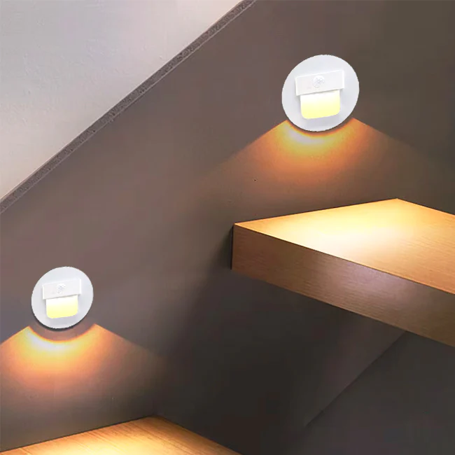 SPOT LUZ GUÍA DE PASO FLAVIA LED ASIMÉTRICO 3W CIRCULAR BLANCO CON SENSOR DE MOVIMIENTO LUZ CÁLIDA - Image 5