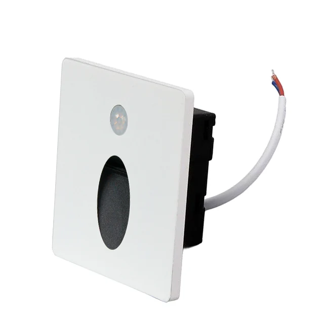 SPOT LUZ GUÍA DE PASO MARINA LED ASIMÉTRICO 3W CUADRADO BLANCO CON SENSOR DE MOVIMIENTO LUZ CÁLIDA - Image 7