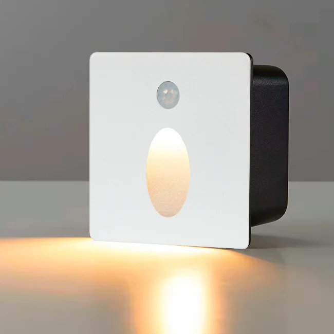 SPOT LUZ GUÍA DE PASO MARINA LED ASIMÉTRICO 3W CUADRADO BLANCO CON SENSOR DE MOVIMIENTO LUZ CÁLIDA - Image 8