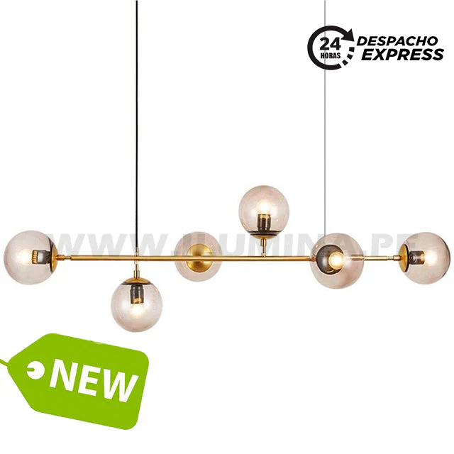 LÁMPARA COLGANTE AMBER LINE GOLD LED - Image 11