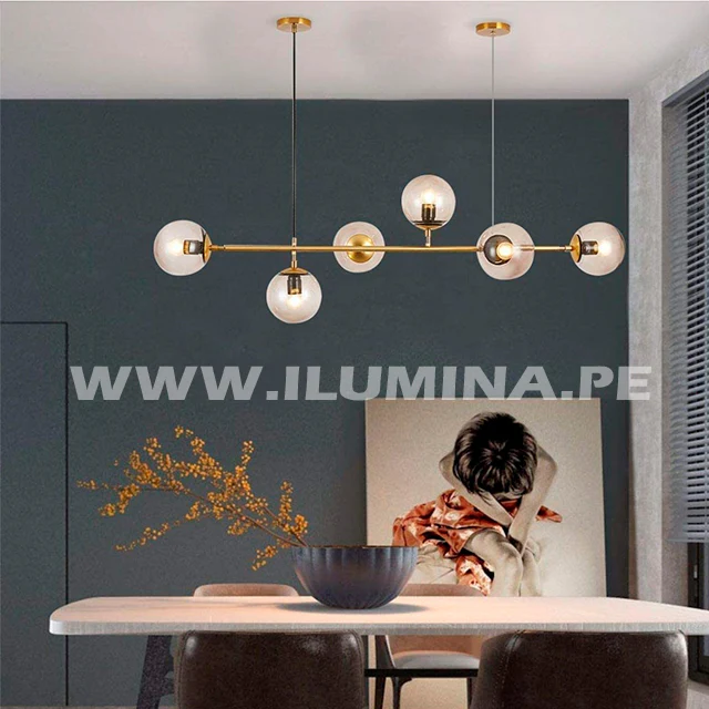 LÁMPARA COLGANTE AMBER LINE GOLD LED - Image 15