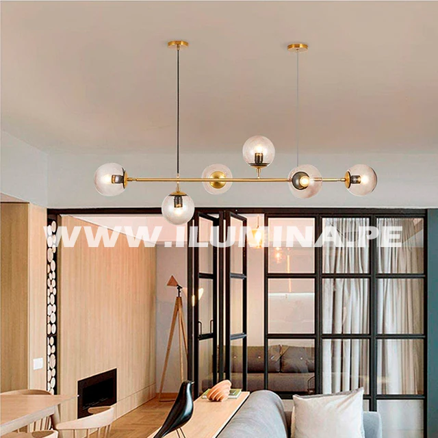 LÁMPARA COLGANTE AMBER LINE GOLD LED - Image 16