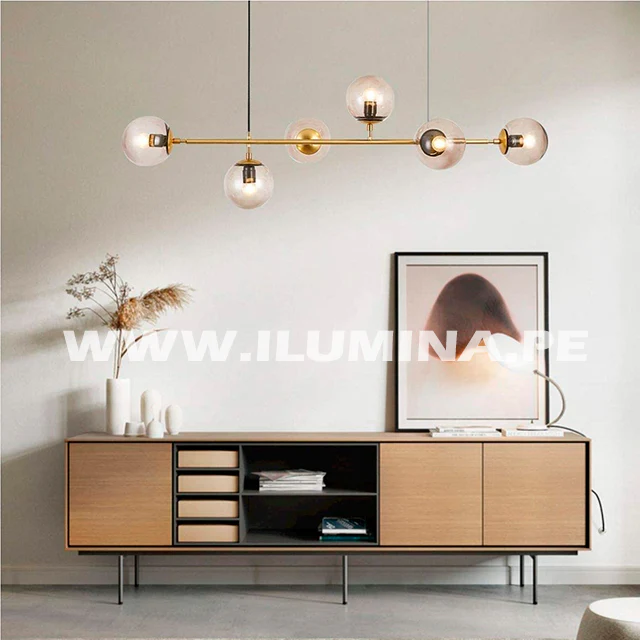 LÁMPARA COLGANTE AMBER LINE GOLD LED - Image 17
