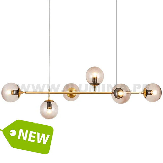 LÁMPARA COLGANTE AMBER LINE GOLD LED - Image 19