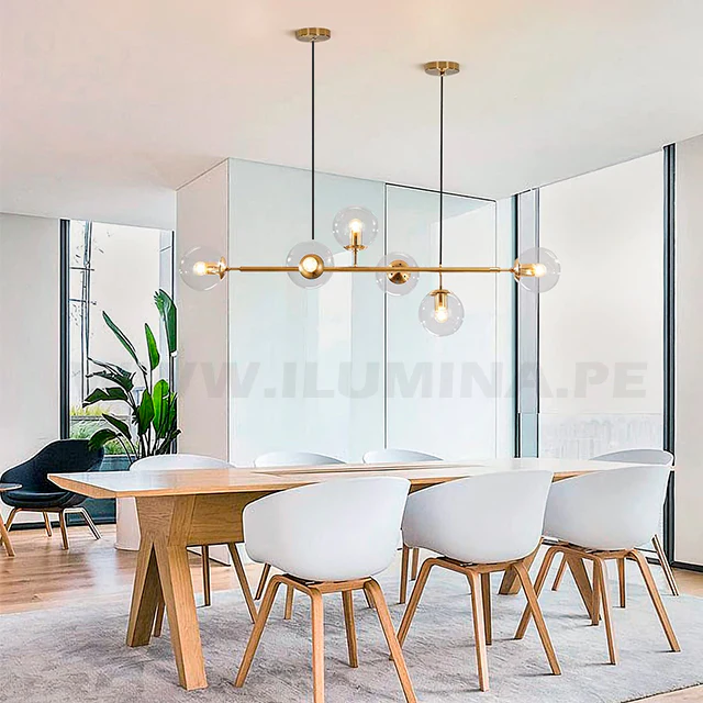 LÁMPARA COLGANTE AMBER LINE GOLD LED - Image 20