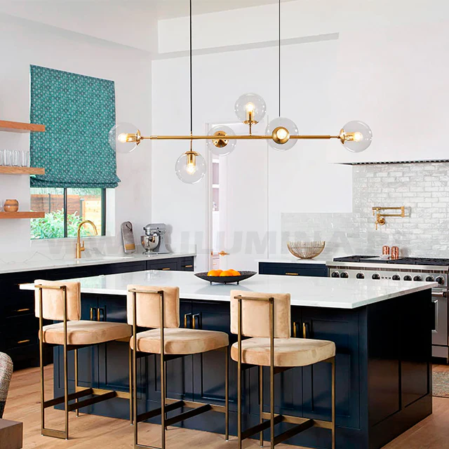 LÁMPARA COLGANTE AMBER LINE GOLD LED - Image 3