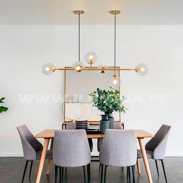 LÁMPARA COLGANTE AMBER LINE GOLD LED - Image 7