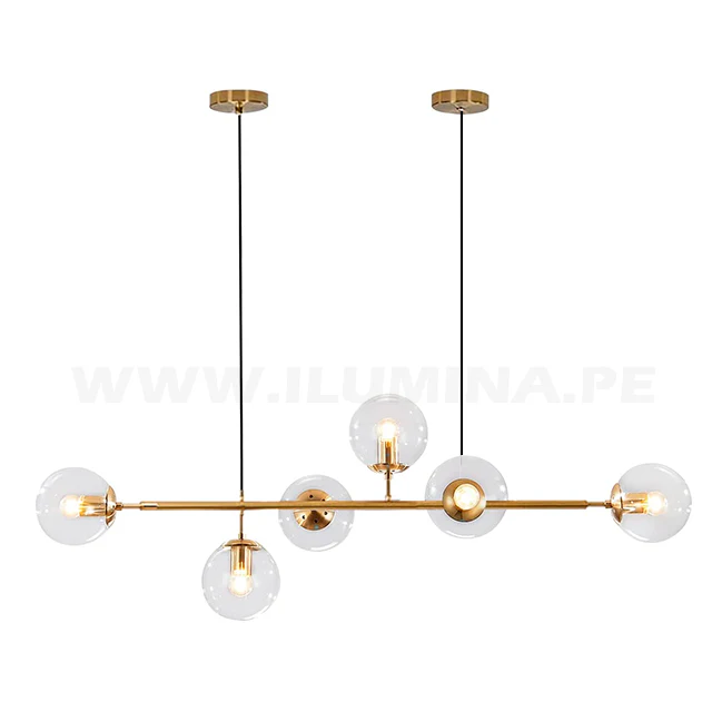 LÁMPARA COLGANTE AMBER LINE GOLD LED - Image 8