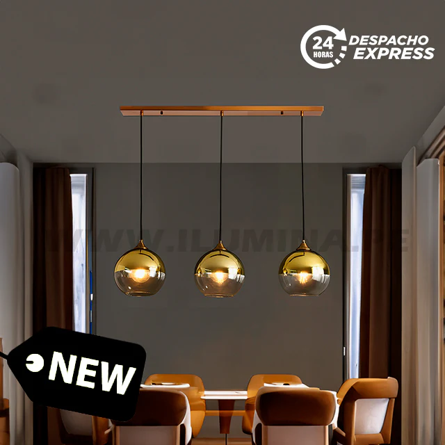 LÁMPARA COLGANTE TRÍO VANILA GOLD - SIN FOCO - Image 8