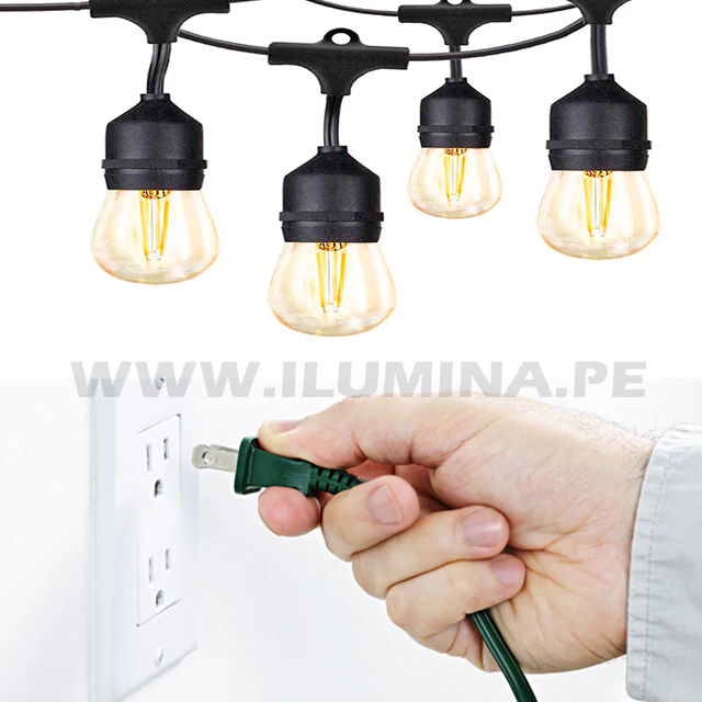 GUIRNALDA DE CAUCHO COLGANTE DE 10MTS CON 20 SOCKETS - Image 17