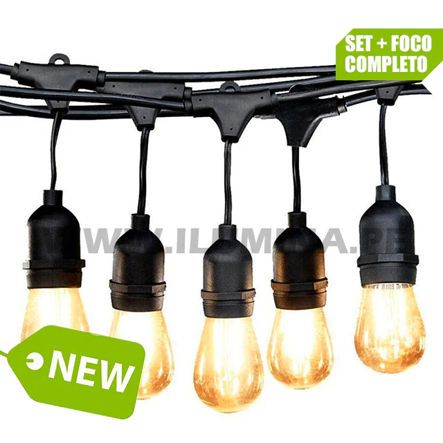 GUIRNALDA DE CAUCHO COLGANTE DE 10MTS CON 20 SOCKETS - Image 18