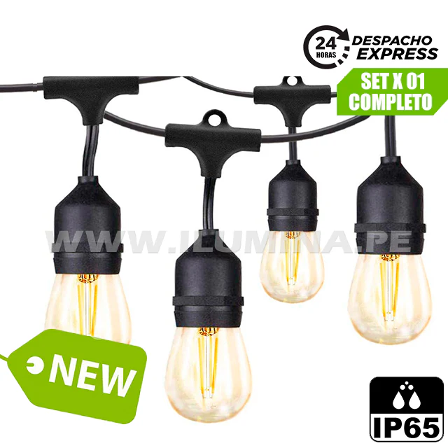 GUIRNALDA DE CAUCHO COLGANTE DE 10MTS CON 20 SOCKETS - Image 19