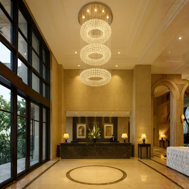 LÁMPARA COLGANTE KRYSTAL LOREAL LED + CONTROL REMOTO - Image 3