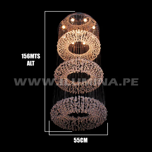 LÁMPARA COLGANTE KRYSTAL LOREAL LED + CONTROL REMOTO - Image 4