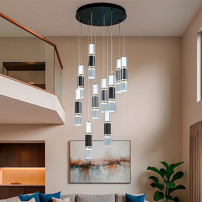 LÁMPARA COLGANTE PREMIUM BAHAMAS BLACK AND GOLD LED + CONTROL REMOTO - Image 4