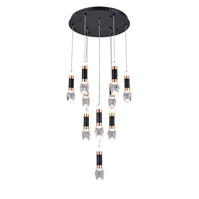 LÁMPARA COLGANTE PREMIUM GRECIA BLACK AND GOLD LED + CONTROL REMOTO - Image 7