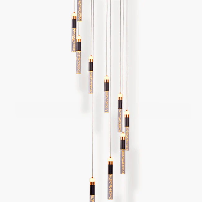 LÁMPARA COLGANTE PREMIUM ISLANDIA BLACK AND GOLD LED + CONTROL REMOTO - Image 5