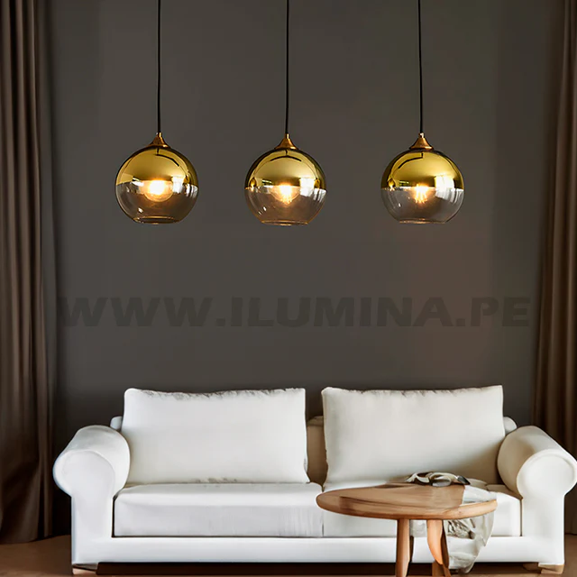 LÁMPARA COLGANTE TRÍO VANILA GOLD - SIN FOCO - Image 7