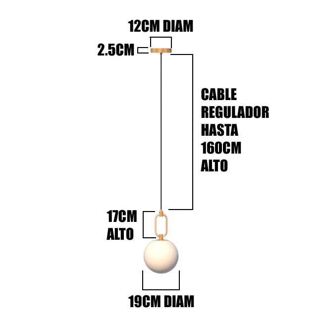LÁMPARA COLGANTE XOANA LUX GOLD LED / SIN FOCO - Image 8