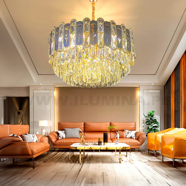 LÁMPARA COLGANTE ZAHRA KRYSTAL GOLD - SIN FOCO - Image 10