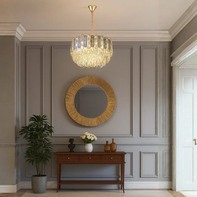 LÁMPARA COLGANTE ZAHRA KRYSTAL GOLD - SIN FOCO - Image 7