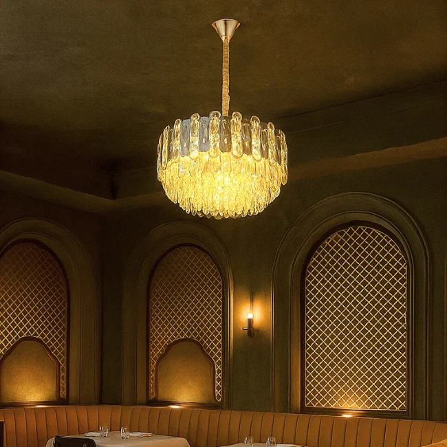 LÁMPARA COLGANTE ZAHRA KRYSTAL GOLD - SIN FOCO - Image 9