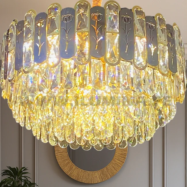 LÁMPARA COLGANTE ZAHRA KRYSTAL GOLD - SIN FOCO - Image 4