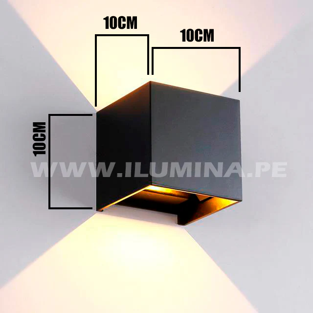 LÁMPARA DE EXTERIOR CUBE LED BLACK 6W LUZ CÁLIDA - Image 4