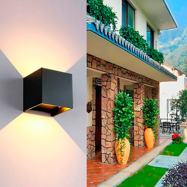 LÁMPARA DE EXTERIOR CUBE LED BLACK 6W LUZ CÁLIDA - Image 9