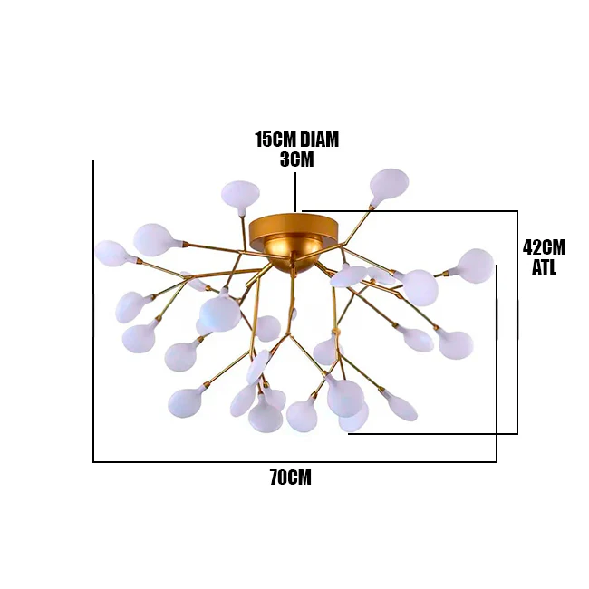 LÁMPARA DE TECHO ATENEA GOLD LED - Image 4