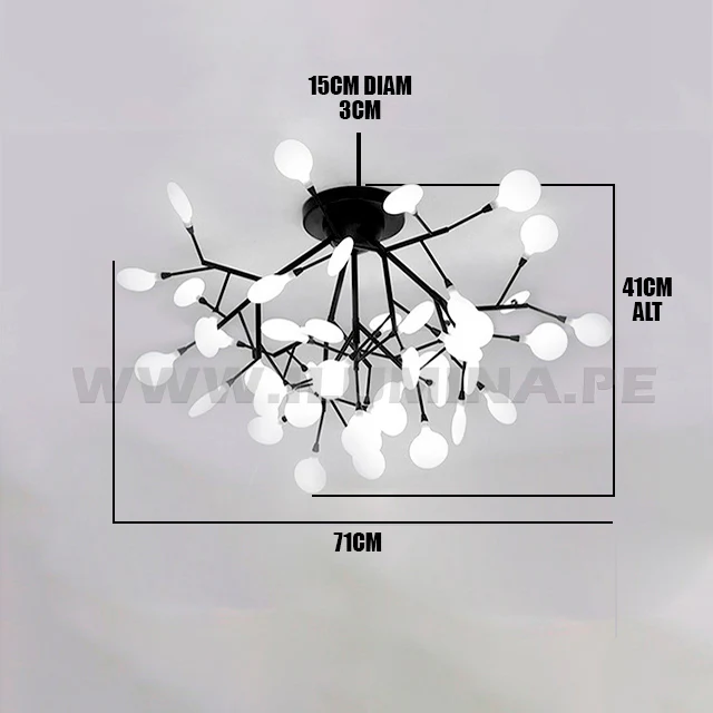 LÁMPARA DE TECHO OPHELIA BLACK LED - Image 5