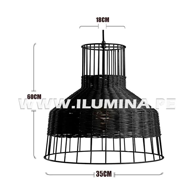 LÁMPARA MIMBRE ARTIFICIAL ORIANA - Image 4