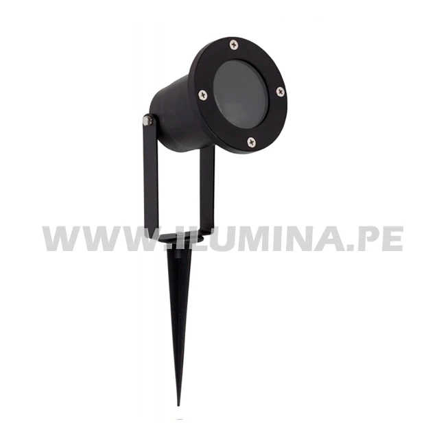 LUMINARIA MINI ESTACA LED ORIENTABLE PARA JARDIN GU10 +  DICROICO LED 6W LUZ BLANCA - Image 4