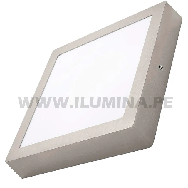 PANEL PLATEADO LED CUADRADO 12W ADOSABLE SIMPLE LUZ CÁLIDA 3000K - Image 10