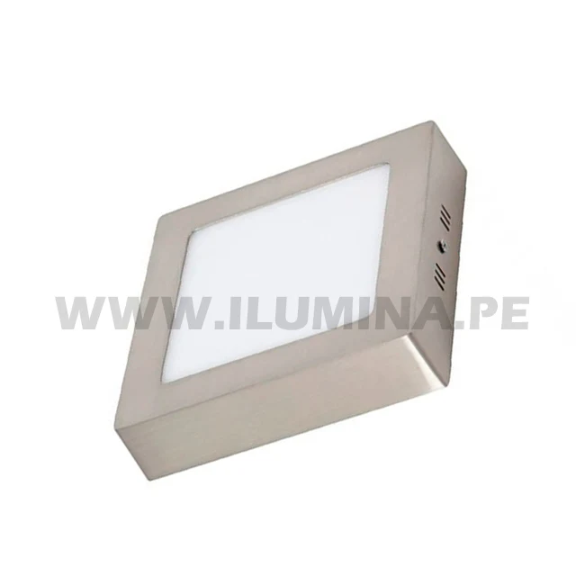 PANEL PLATEADO LED CUADRADO 12W ADOSABLE SIMPLE LUZ CÁLIDA 3000K - Image 3