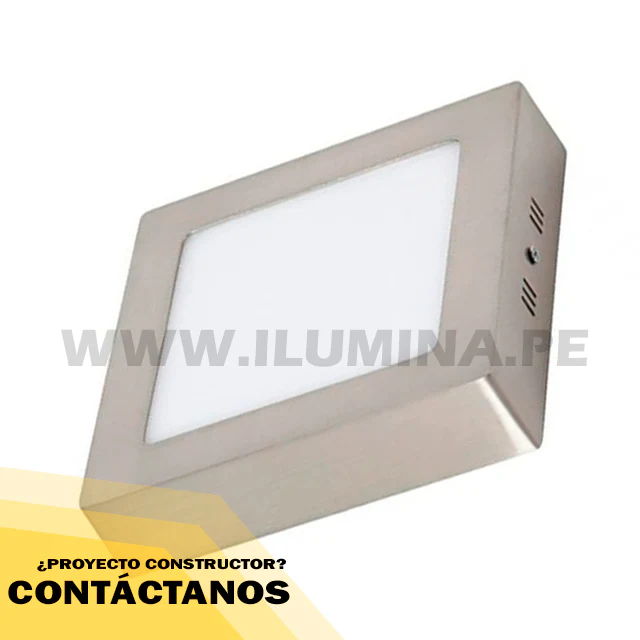 PANEL PLATEADO LED CUADRADO 24W ADOSABLE SIMPLE LUZ CÁLIDA 3000K - Image 9