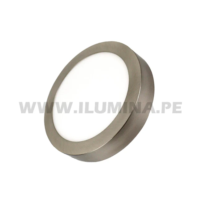 PANEL LED PLATEADO CIRCULAR 12W ADOSABLE SIMPLE LUZ CÁLIDA 3000K - Image 3