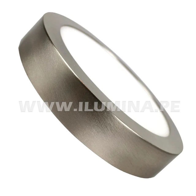 PANEL LED PLATEADO CIRCULAR 12W ADOSABLE SIMPLE LUZ CÁLIDA 3000K - Image 5