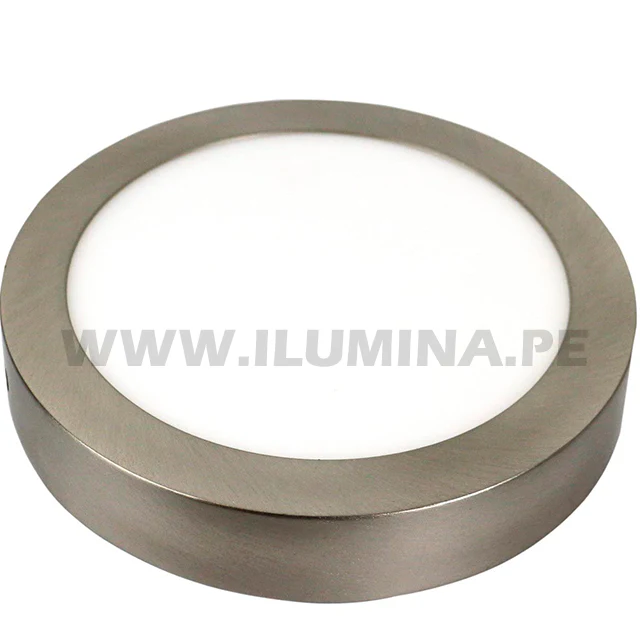 PANEL LED PLATEADO CIRCULAR 12W ADOSABLE SIMPLE LUZ CÁLIDA 3000K - Image 6