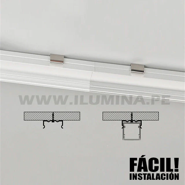 PERFIL DE ALUMINIO 2.00MTS ADOSABLE PARA CINTA LED - Image 6