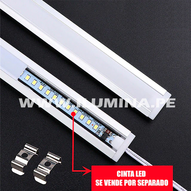 PERFIL DE ALUMINIO 2.00MTS EMPOTRABLE PARA CINTA LED - Image 8
