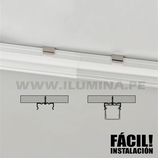 PERFIL DE ALUMINIO 3.00MTS ADOSABLE PARA CINTA LED - Image 6