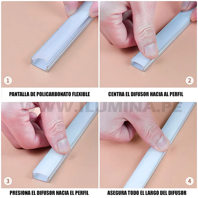 PERFIL DE ALUMINIO 3.00MTS EMPOTRABLE PARA CINTA LED - Image 13