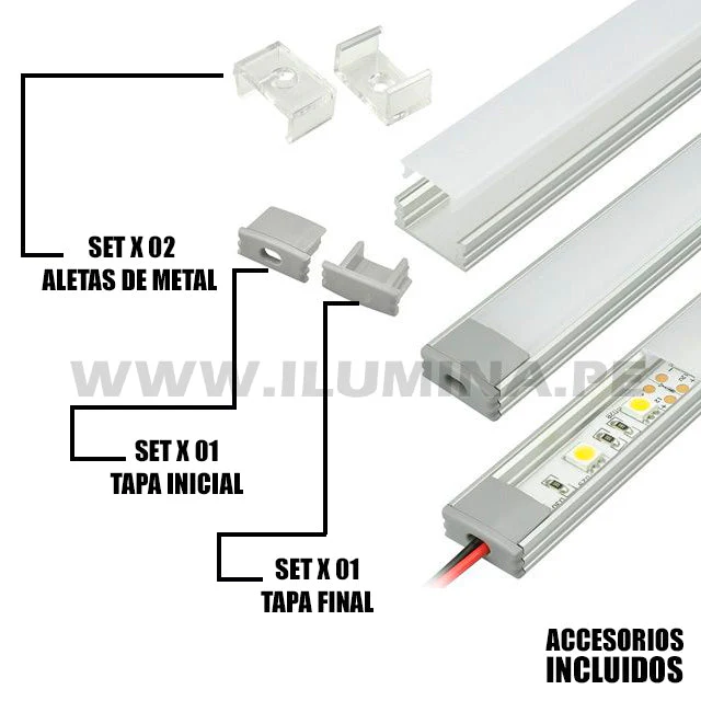 PERFIL ESQUINERO DE ALUMINIO 2.00MTS ADOSABLE PARA CINTA LED - Image 12